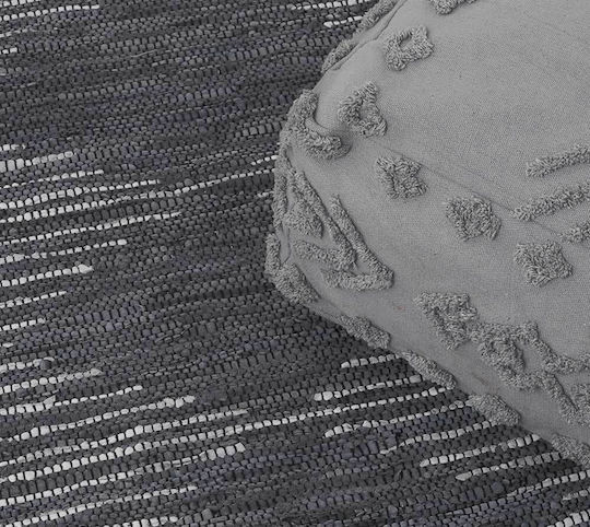 Palamaiki Rhombus Teppich Kamin Rechteckig Leder mit Fransen Grey