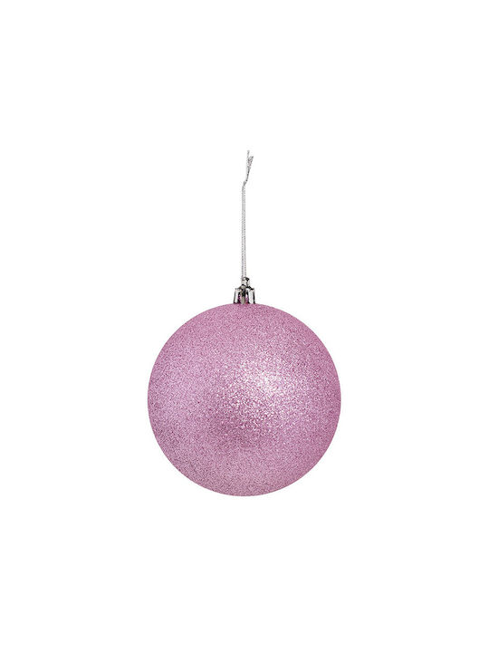 Fun World Christmas Plastic Ball Ornament Pink 10x10cm 2pcs