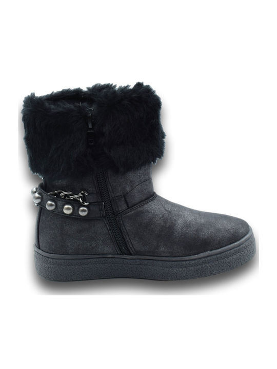 Kids Boots with Zipper Gray