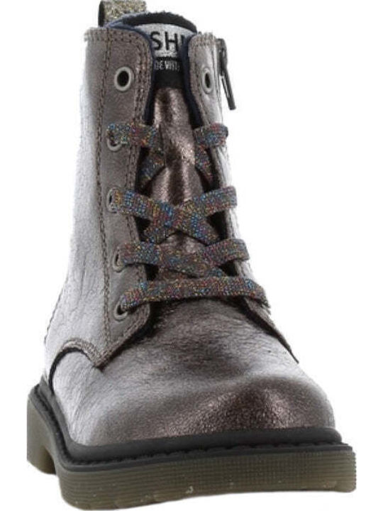 Martens SX Kids Boots with Laces Silver
