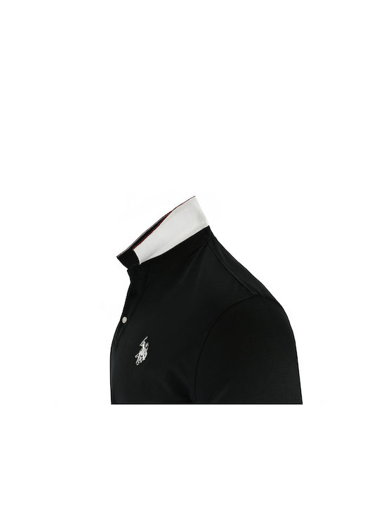 U.S. Polo Assn. Bluza Bărbătească cu Mânecă Lungă Polo Neagră