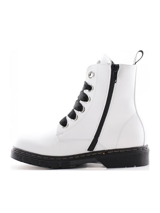 Kids Boots with Zipper White