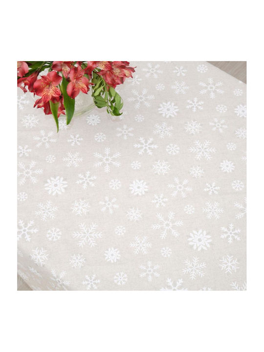 Dimeco 8590 Christmas Tablecloth Fabric Gray L180xW135cm.