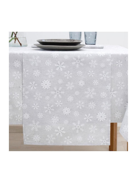 Dimeco 8590 Ornament de Crăciun Față de masă Cărpă Material textil Bej M160xL40cm 1buc