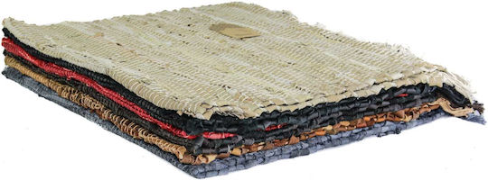 Viosarp Viosarp Wohnzimmer Teppich Rechteckig Leder mit Fransen Blau 60x130cm
