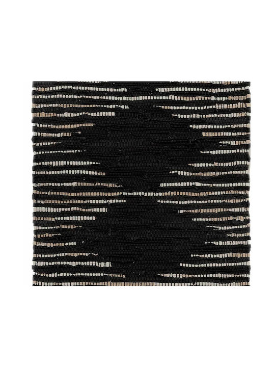 Palamaiki Rhombus Rug Fireplace Rectangular Leather with Fringes Brown