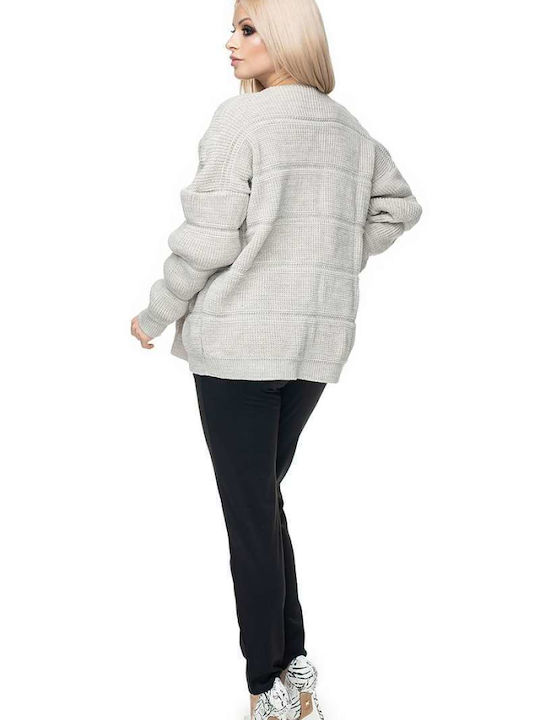 PeeKaBoo Long Women's Knitted Cardigan Beige