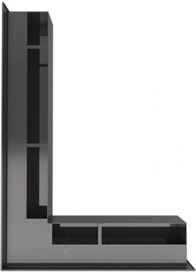 Kratki Corner Fireplace Air Shutter Gray 76.6x54.7x9cm