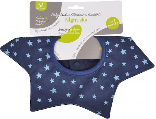 Cangaroo Night Sky Bandana Fabric with Button Navy Blue for 0 m+