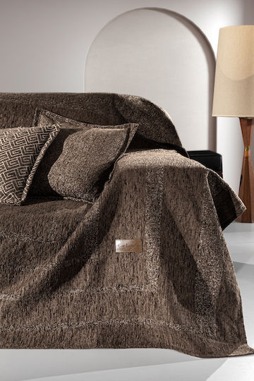 Guy Laroche Victor Ριχτάρι Πολυθρόνας Chenille 150x180εκ. Wenge