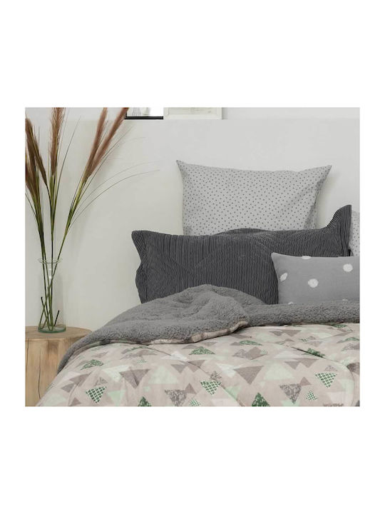 Palamaiki Blake Κουβέρτα Fleece Υπέρδιπλη 220x240εκ. Grey