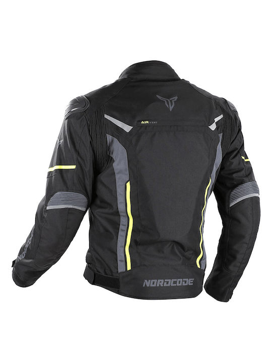 Nordcode Viper Evo Men's Motorcycle Jacket 4 Seasons Waterproof Black/Fluo