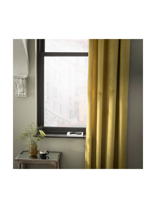 Gofis Home Vorhang mit Grommets Winter 37 Champagner Grün 140x280cm