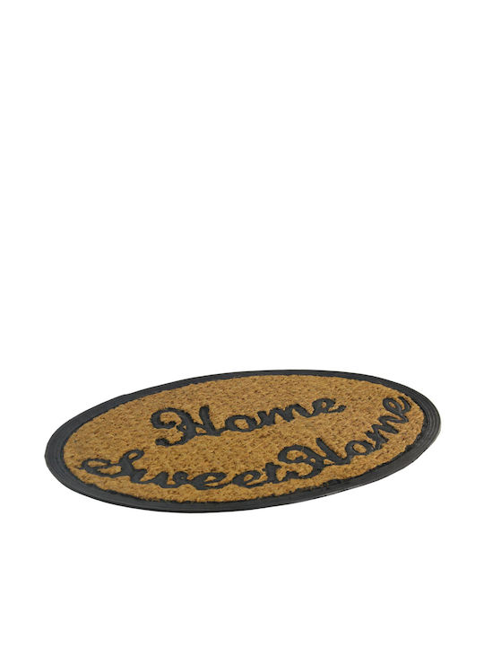 Viosarp Non-Slip Oval Doormat Home Sweet Home Brown 40x60cm