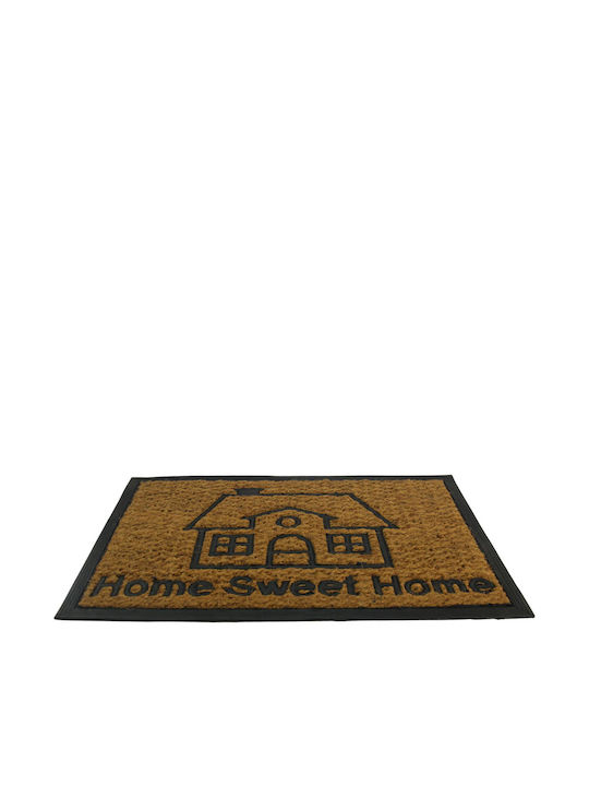 Viosarp Πατάκι Εισόδου Αντιολισθητικό Home Sweet Home Καφέ 40x60εκ.