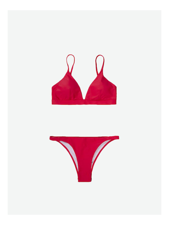 Bikini Set Triangle With Removable Padding Orange