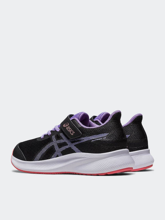 Patriot 13 Kids Sports Shoes Running with Hoop & Loop Closure Black