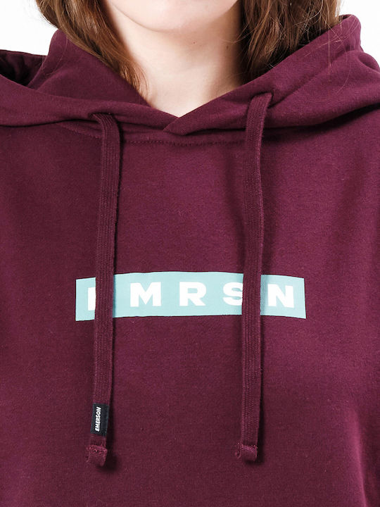 Long Women's Sweatshirt Hooded Wine
