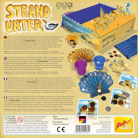 Board Game Strand Unter for 2-4 Players 8+ Years Old (EN) Zoch Verlag