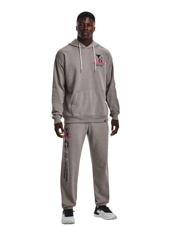 Project Rock Terry Sweatshirt mit Kapuze Gray