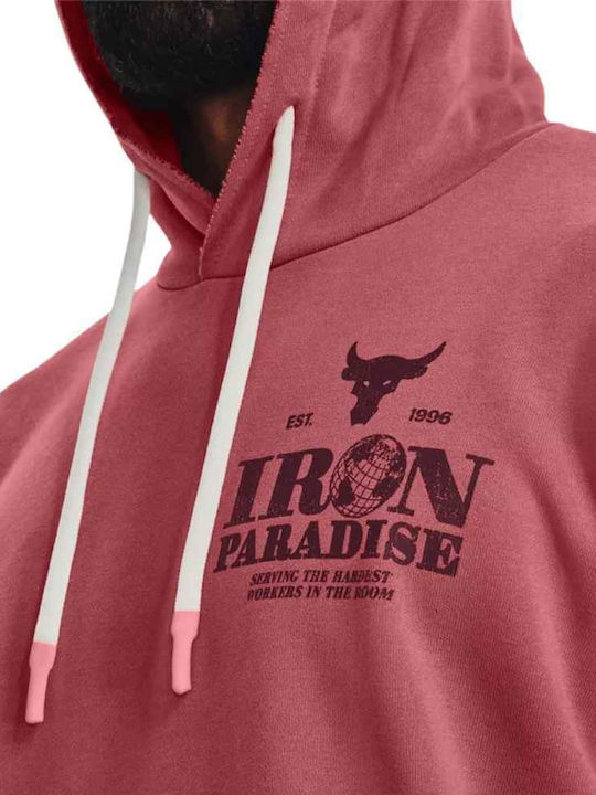 Project Rock Terry Sweatshirt with Hood Coral