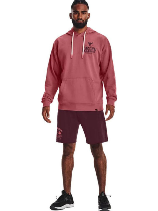 Project Rock Terry Sweatshirt with Hood Coral