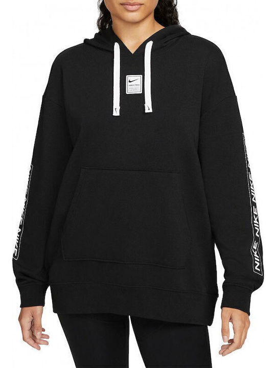 Dri-FIT Get Fit Long Women's Sweatshirt French Terry Hooded Black