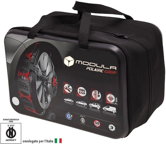 Modula Grip System T3 30 Spider Type Snow Chains Thickness 7mm Passenger & 4x4 Car 2pcs
