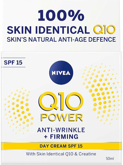 Nivea Q10 Power 24ωρη Αντιγηραντική Κρέμα Προσώπου Ημέρας με SPF15 με Coenzyme Q10 50ml