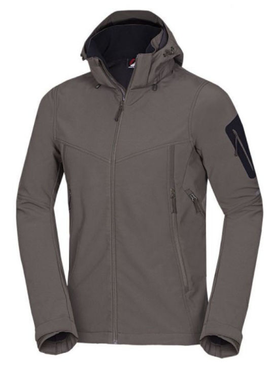 Χειμωνιάτικο Μπουφάν Softshell Αδιάβροχο και Αντιανεμικό Χακί