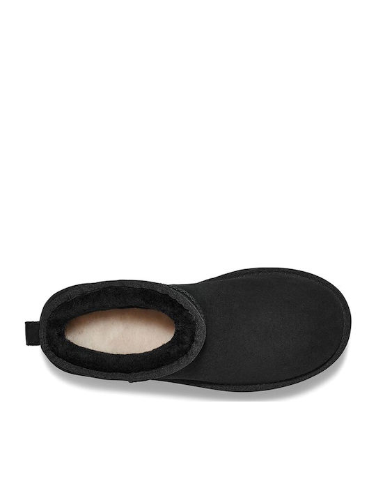 1135092 Suede Women's Ankle Boots with Fur Black