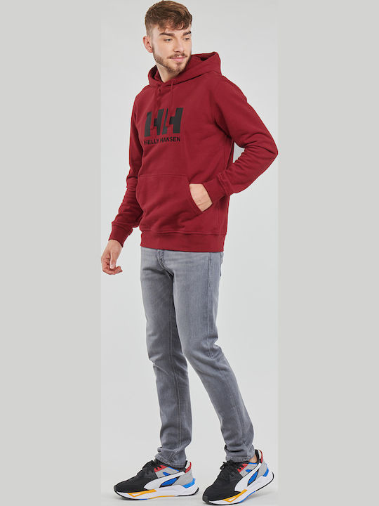 Sweatshirt with Hood Burgundy