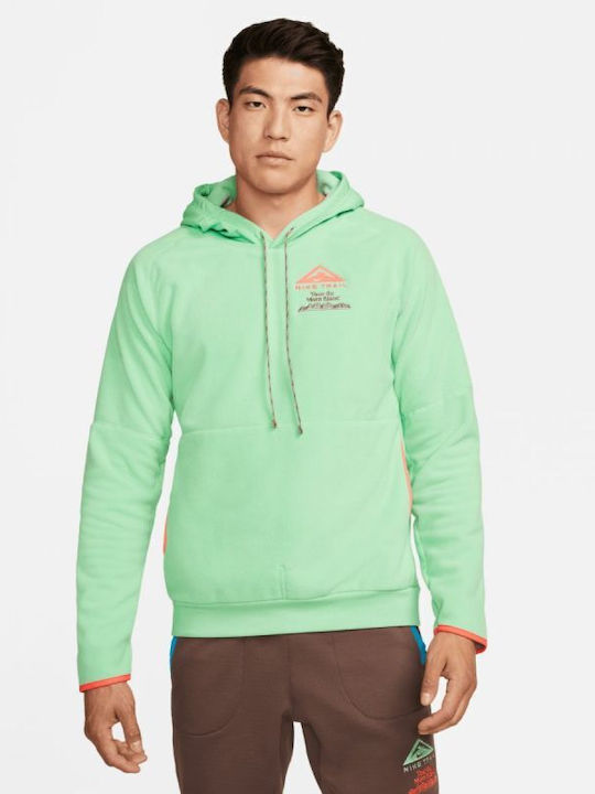 Nike Trail Mount Herren Sweatshirt mit Kapuze und Taschen Türkis