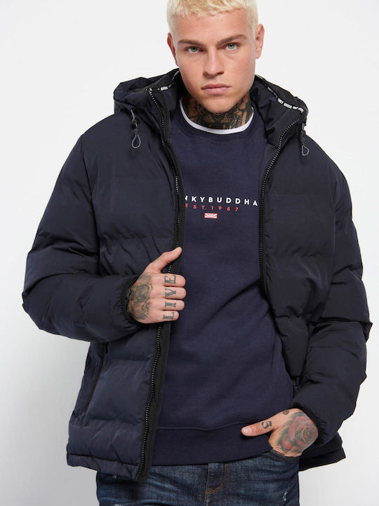 Χειμωνιάτικο Μπουφάν Puffer Navy Μπλε