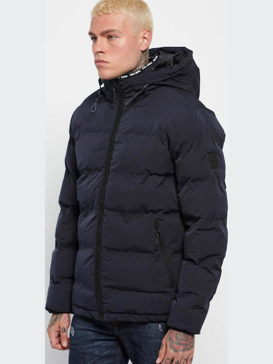 Χειμωνιάτικο Μπουφάν Puffer Navy Μπλε