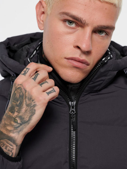 Χειμωνιάτικο Μπουφάν Puffer Anthracite