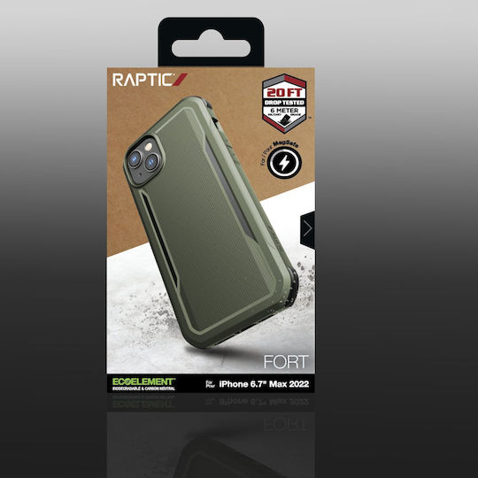 Raptic Fort MagSafe Back Cover Πλαστικό Πράσινο (iPhone 14)