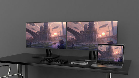 Wavlink Thunderbolt 3 Docking Station με DisplayPort 4K PD Ethernet και συνδεση 2 Οθονών Μαύρο (WL-UTD21H)