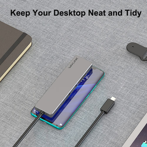 Wavlink USB-C Docking Station με HDMI 4K PD Ασημί (WL-UHP3407)