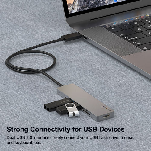Wavlink USB-C Docking Station με HDMI 4K PD Ασημί (WL-UHP3407)