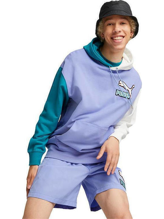 Puma Fandom Sweatshirt with Hood Purple