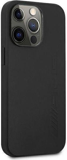 Mercedes-Benz Leather Hot Stamped Back Cover Δερμάτινο / Πλαστικό / Σιλικόνης Μαύρο (iPhone 14 Pro Max)