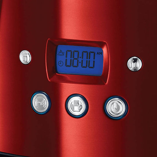 Russell Hobbs Luna Προγραμματιζόμενη Καφετιέρα Φίλτρου 1000W Red