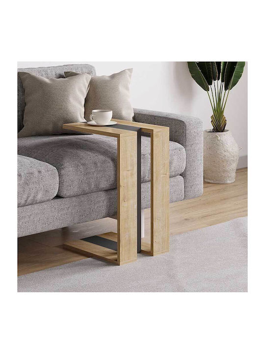 Muju Rectangular Wooden Side Table Natural L30xW40xH57cm