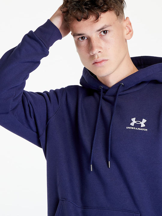 Under Armour Essential Men's Sweatshirt with Hood and Pockets Navy Blue