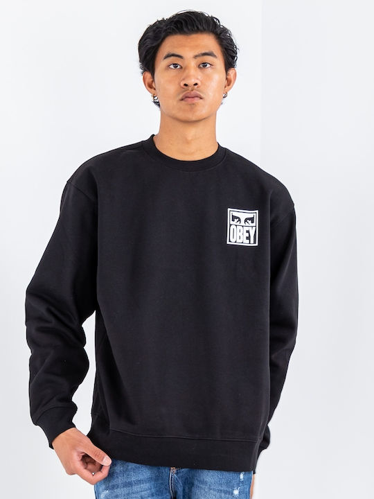 Obey Men's Sweatshirt with Hood Black