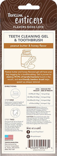 Tropiclean Peanut Butter & Honey Gel για Σκύλους κατά της Πέτρας & Πλάκας 59ml