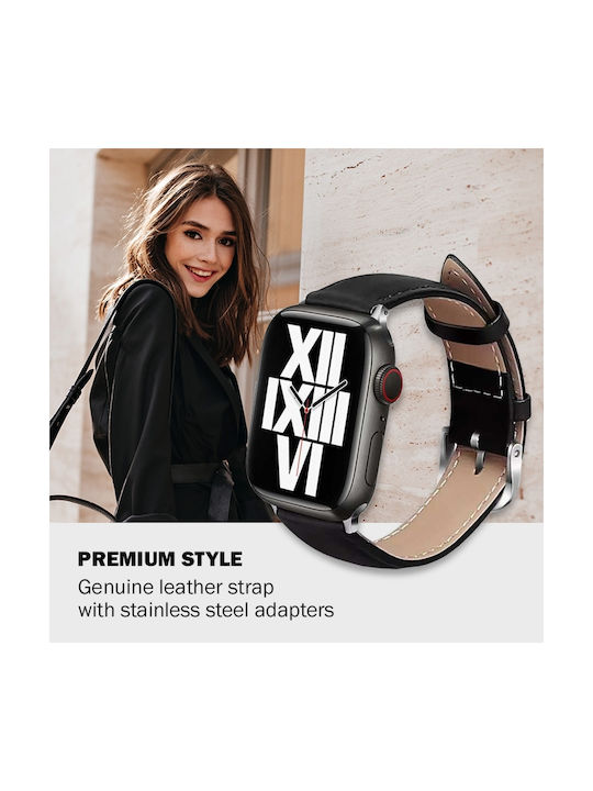 Crong Noble Band Λουράκι Μαύρο (Apple Watch 44/45/46mm/Ultra 49mm)