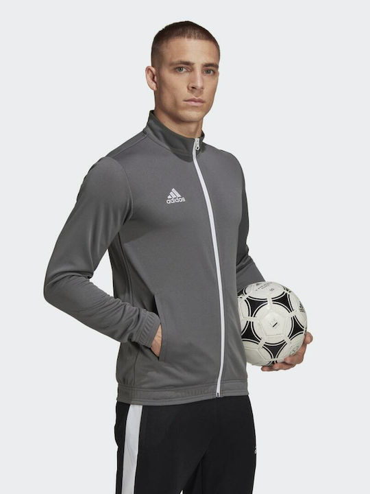 Adidas Entrada 22 Jachetă cu fermoar pentru bărbați cu buzunare Gray