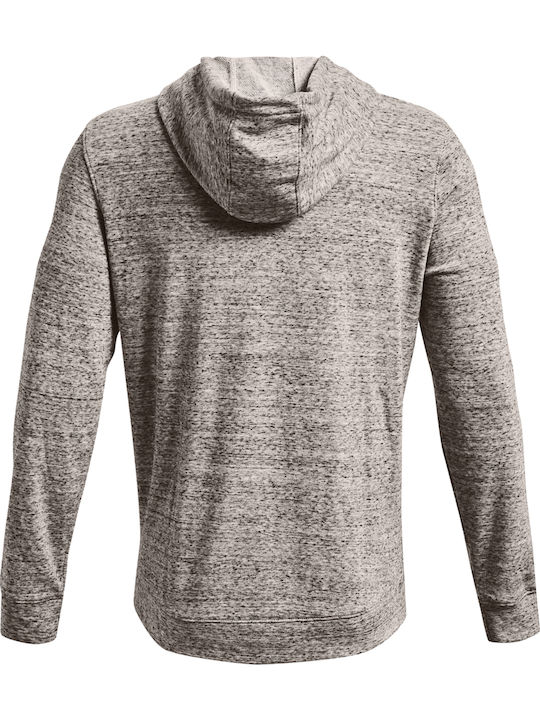 Rival Terry Sweatshirt with Hood Onyx White